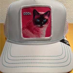 Goorin Bros Cool Cat White and Pink Trucker Hat
